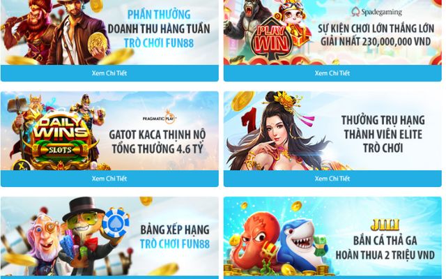 Khuyến mãi tham gia cá cược trực tuyến tại Fun88