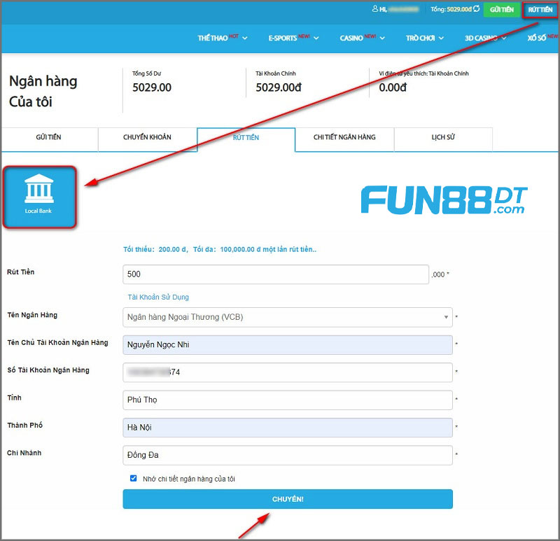 tien-hanh-rut-tien-tu-tai-khoan-fun88