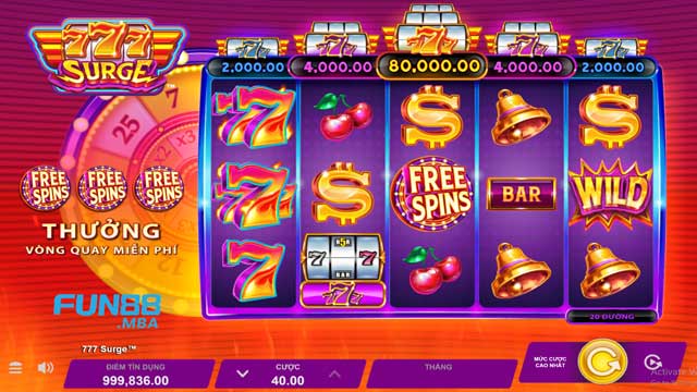 Các biểu tượng đặc biệt trong game slots 777 Surge 