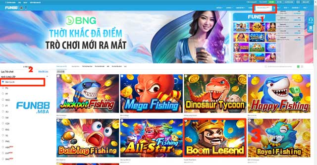 Hướng dẫn tham gia chơi Huyền Thoại Boom tại Fun88 