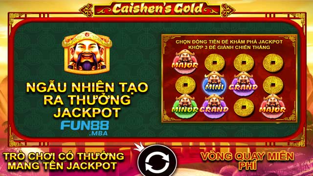 Tìm hiểu về Caishen’s Gold slots Fun88